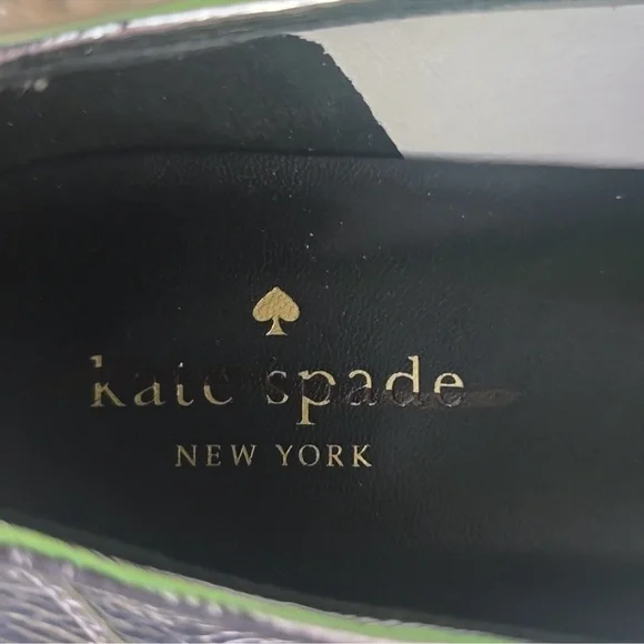 NIB Kate Spade New York Metallic Silver Genevieve Loafers Size 9.5 - Picture 8 of 9